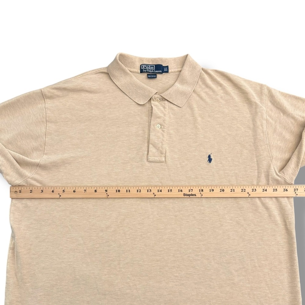 Polo Ralph Lauren Men's 2XL Big & Tall Beige‎ Short Sleeve Polo Shirt - Picture 3 of 7
